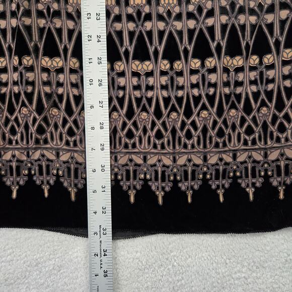 Max Studio Dress M Shift Mini Velvet Halter Burnout Cocktail Party Art Deco - Picture 12 of 13